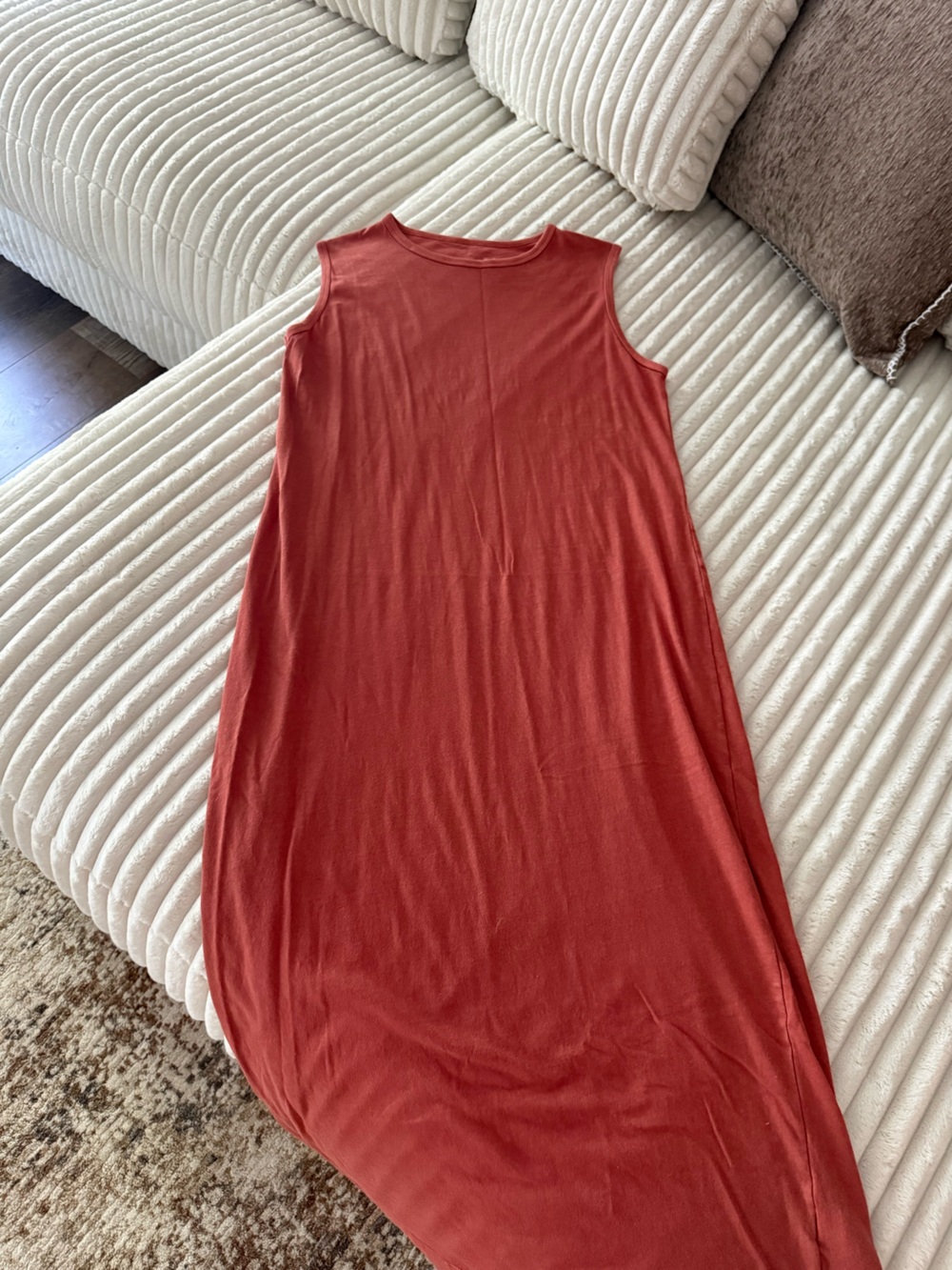 Universal Thread Sleeveless Midi Dress in Rust